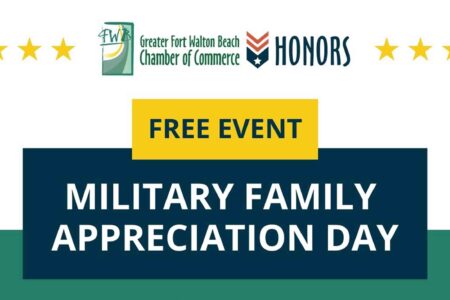 Graphic promoting the 2025 Military Family Appreciation Day in Fort Walton Beach.