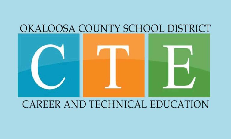Okaloosa County School District Career and Technical Education logo.