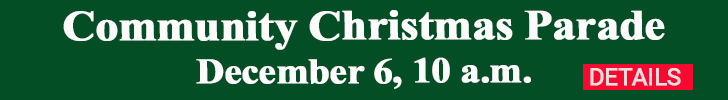 Banner promoting the Niceville Community Christmas Parade on December 6 at 10 a.m.