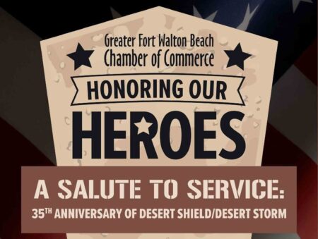 Gen. Chuck Horner to headline Honoring Our Heroes Desert Storm event Honoring Our Heroes event graphic marking the 35th anniversary of Desert Shield and Desert Storm.
