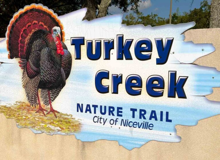 Turkey Creek Nature Trail sign in Niceville.