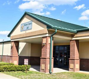 Exterior of a county jail facility in Walton County, Florida.