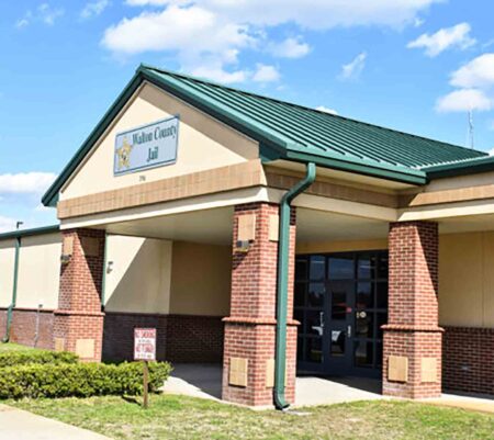 Exterior of a county jail facility in Walton County, Florida.