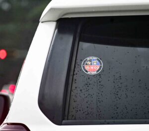 Walton County SAFE Program decal displayed on the rear window of a vehicle