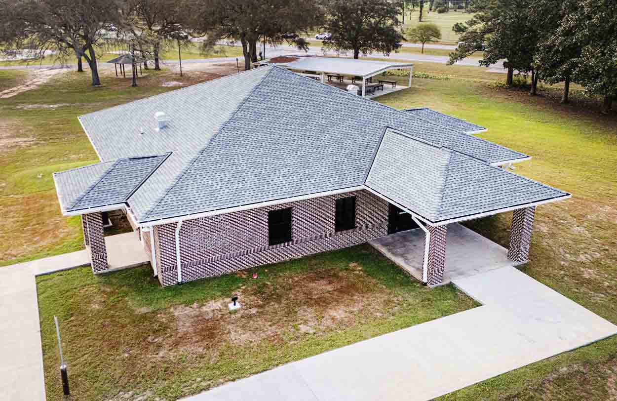 Aerial view of the Sheila Dunning Extension Building in Okaloosa County