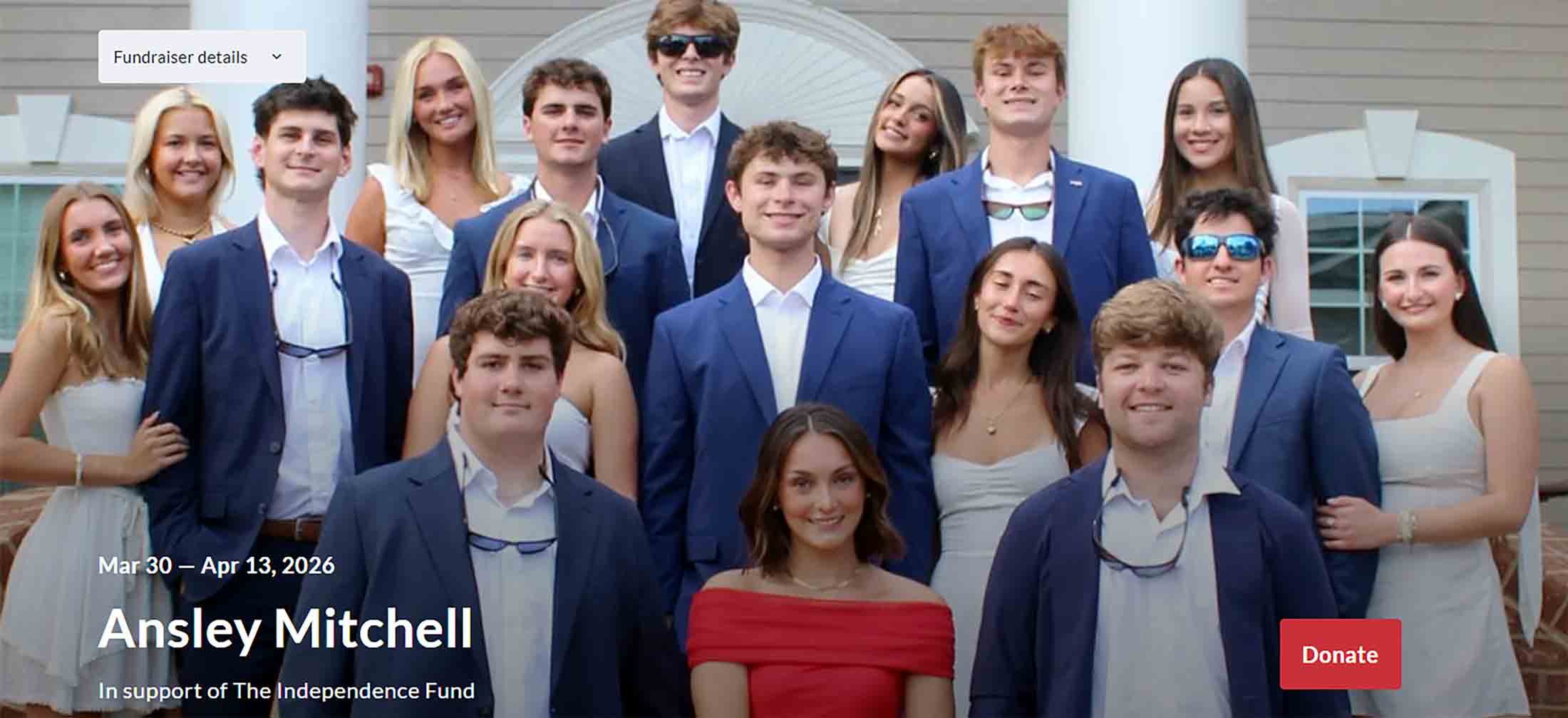 Florida State University Kappa Alpha Order members supporting Independence Fund fundraiser