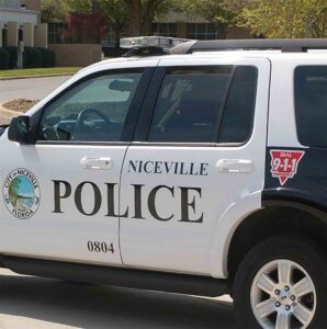 School shooting threat investigated at Niceville school A Niceville Police Department patrol vehicle parked outside a building in Niceville, Florida.